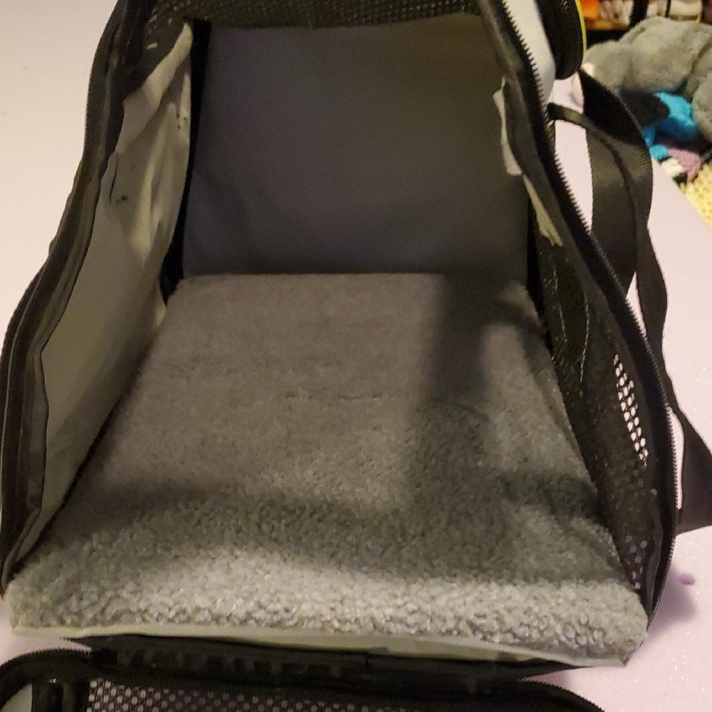 Stylish Black and Gray Pet Carrier
